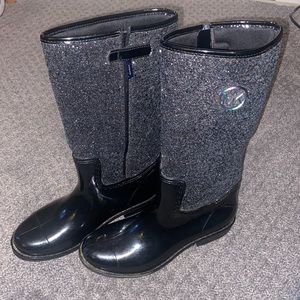 Michael Kors - ROMY LIVIA BLACK - Glitter Rain Boots